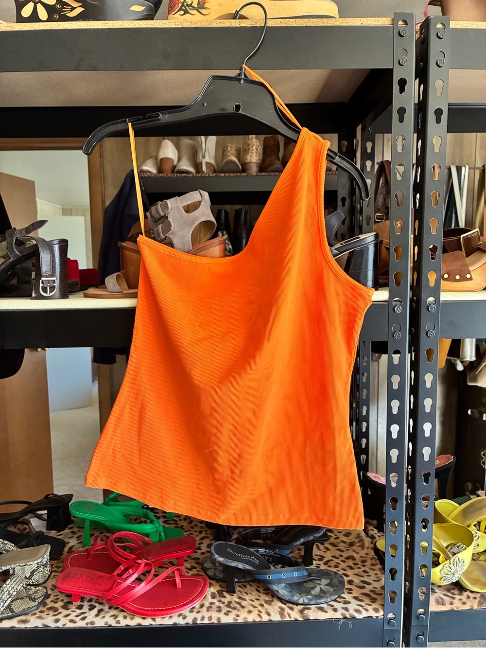 H&M Bright Orange One-Shoulder Camisole